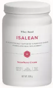 1 tub Isagenix isalean Protein Shake strawberry cream weight loss Meal Replace