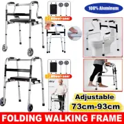Folding Standard Medical Walker Walking Frame Height Aid Adjustable Lightweight