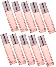 10pcs Small Essential Oil Roller Bottles Travel Perfume Bottles Portable Perfume Containers Refillable Glass