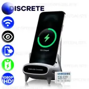 Wireless Charging Docking Station Spy Camera 128GB WIFI 4K LIVE VIEW Hidden