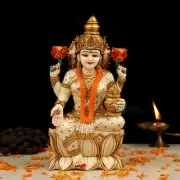 Goddess Lakshmi Statue Home Decor Hindu Temple Statue Resin Goddess Diwali Gift