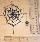 5 SPIDER WEB cardstock paper die cut embellishments HALLOWEEN tim holtz