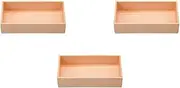 Set of 3, Azuchi Long Square Two-Tiered Lunch Box (Small), Lower Level [Shokado]