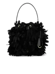 Prada Embellished Satin Mini Bucket Bag