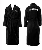 NRL Penrith Panthers Mens Adults Long Sleeve Robe Dressing Gown, OSFM, Single Unit