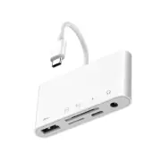 5-IN-1 USB-C Hub Adapter Converter Memory Card Reader for Camera Android Linux