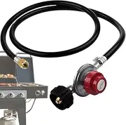 Nlrlo Propane Regulator with Hose, High Pressure Propane Regulator - 20 PSI Propane Reducing Valve, Propane Adapter Hose, Grill Regulator High Pressure Propane Hose with Brass Connector for Grill