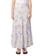 Maje Floral Print Maxi Skirt