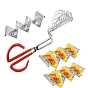 4Pcs Taco Shell Maker with Taco Holder Set, Good Grip Taco Press Mold for Hom...