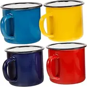 BESPORTBLE 4pcs Enamel Mug Set Tea Cups Coffee Mug Coffee Cup Water Cup Water Glasses Coffee Glasses Enamel Mugs Vintage Enamel Mug Chinese Traditional Enamel Mug Retro Enamel Mug Water Mug