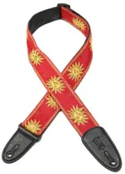 Levy's MPJG '60s Sun Polyester Guitar Strap - Red (5-pack) Bundle