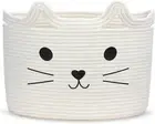 Toy Storage Basket, Kids Laundry Basket Foldable, Baby Hamper Woven Rope Basket