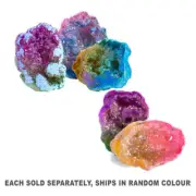 Gemstone Sparkling Crystals Mini Rainbow Aura Geode Unique Iridescent Sheen