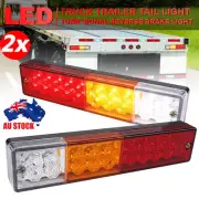 2x 20 LED Tail Lights Stop Indicator Reverse Lamp Trailer Truck Ute Light 12/24V