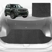 6D Diamond Car Boot Mat for Mahindra Scorpio (Z101)2022-Current-Cargo Mat-Black-Outback GT