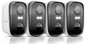 Uniden App Cam SOLO X2K - 100% Wirefree 2K Super HD Spotlight Camera in 1 – Quad Pack