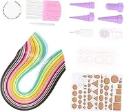 KONTONTY DIY Quilling Kit Strips Pen Paper Quilling Tool Set for Scrapbooking for Beginners Professionals