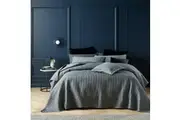 Bianca Orion Coverlet Set w Pillowcase Home Room Bedding Grey Queen King Bed