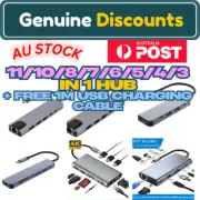 11/10/8/7/6/5 in 1 USB-C HUB Type-C USB Multi 3.0 HDMI 4K RJ45 PD SD TF VGA OTG