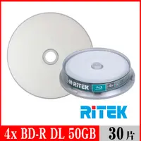 在飛比找PChome24h購物優惠-RITEK錸德 4X BD-R DL 50GB 藍光片 珍珠