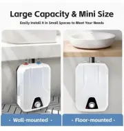 1500W 110VInstant Hot Water Heater Electric On Demand House Kitchen Use-White