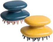 PLAFOPE 2pcs Hair Massager Brush Scalp Shampoo Scrubber for Deep Cleansing Durable and Safe Material for Home and Travel Use and Colors