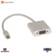 Mini Display Port DP Thunderbolt to VGA Cable Adapter Converter Gold MacBook Mac