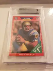 1989 Pro Set TROY AIKMAN BGS 9 Rookie (like PSA) #490