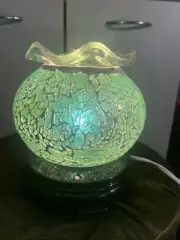 Green large Glass Aroma Lamp Oil Warmer with Dimmer!!FREE SHIPPING!
