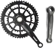 Bicycle Crankset, Road Bike Hollow Integrated Crankset GXP 170mm Crank Arm Set 50-34T 52-36T 53-39T Double Chainring Aluminum Alloy Cranksets 8/9/10/11/12 Speed