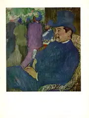 1956 Vintage TOULOUSE "M. DELAPORTE AT JARDIN DE PARIS" COLOR offset Lithograph