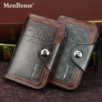 在飛比找蝦皮購物優惠-MenBense新款男士錢包短款歐美時尚企包大容量磁扣三折復