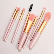 Makeup Brush Set 8 Pcs Premium Synthetic Foundation Powder Concealers Eye shadows Blush Makeup Brushes，Pink