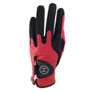 3 Zero Friction Men's Compression One Size Golf Gloves - Left Hand - Red