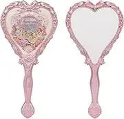 Flower Knows Midsummer Fairytales Handheld Mirror, Portable Vintage Mirror, Durable Metal Mirror, Cute and Aesthetic Princess Mirror, Long Handle for Easy Holding, Gift