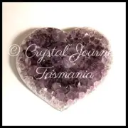 X1 Genuine Natural Amethyst Crystal Heart Cluster - 158g Brazil