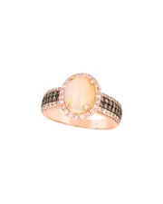 Le Vian Neopolitan Opal 14K Rose Gold 1.85 ct. tw. Diamond & Opal Half-Eternity Cocktail Ring