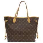 【二手名牌BRAND OFF】LOUIS VUITTON LV 路易威登 棕色 原花帆布 NEVERFULL MM 托特包 M46987