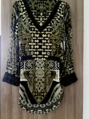 Camilla soft lined all silk , zip up jacket “Weave of the wild” Stunning!