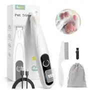 Dog Grooming Kit with LED Display, 35dB Ultra-Low Noise Clippers, Cordless Do...