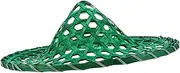 [Baluue] Traditional Bamboo Hat for Lightweight Woven Oriental Cap for Dance Performances Enhances for Cosplay and Cultural Events Green