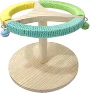 Acunny Bird Cage Perch, Bird Stand Perch Toy | Stand Interactive Parrot Barch Against Title | Rotating Enrichment Bird Cage Accessories Funny Practice Wheel for Lovebirds