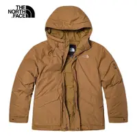 在飛比找蝦皮商城優惠-The North Face北面男款棕色保暖防風連帽羽絨外套