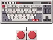 8BitDo Retro Mechanical Keyboard, Bluetooth/2.4G/USB-C Hot Swappable Gaming Keyboard with 87 Keys, Dual Super Programmable Buttons for Windows and Android (N)