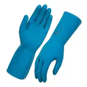 Ultra Touch Blue Silverlined Rubber Dishwashing Gloves 12 pack