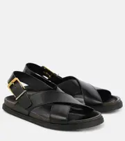 The Row Buckle leather sandals