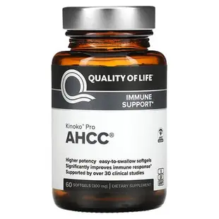 [iHerb] Quality of Life Labs AHCC RX，300 毫克，60 粒軟凝膠