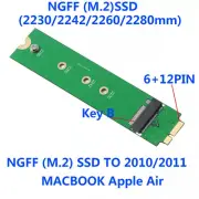 New M.2 (NGFF) 128G/256G Adapter SSD Card For 2010-2011 MACBOOK Air A1369 A1370