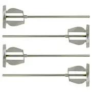 Jiffy Mixer HS-1 1/4" Shaft 2 Gallon Stainless Steel Paint Grout Mixer Blade 4PK