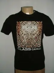 NEW WT ROBERTO CAVALLI CLASS CASUAL SHIRT SIZE M 100% COTTON BLACK #255